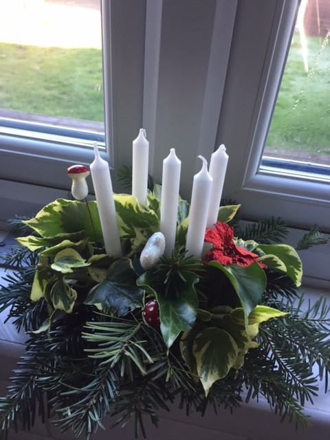 Advent ring made at our Hanging the Green Service